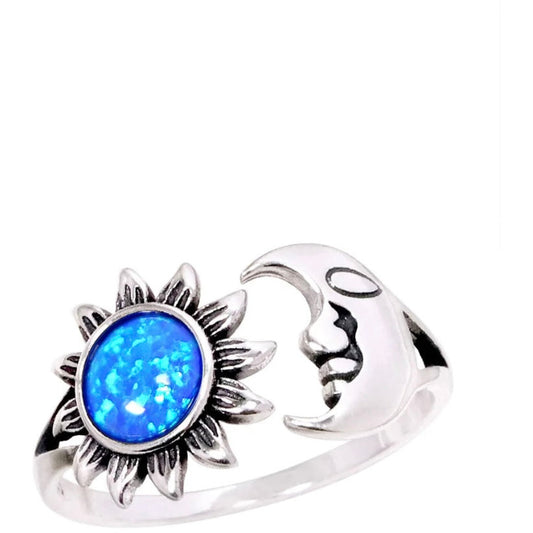 Anillo Doina Sol y Luna Azul